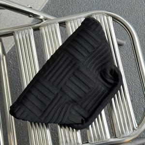 TEMU 여성용 대용량 여행 메이크업 파우치, 고품질 휴대용 화장품 가방, 레이디스 핸드헬드 화장품 파우치, 니트 패브릭, 여행용 전자기기 정리함, 블랙, 핑크