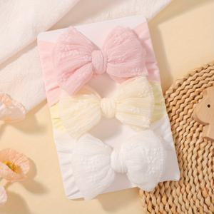 TEMU YHXX YLEN 소녀용 부드러운 손상 없는 레이스 리본 헤어밴드 3개 세트 - 민감한 두피에 순한 부드러운 레이스 리본 헤어 액세서리, 파티, 캐주얼 복장용 부드러운 헤어밴드