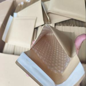 TEMU 33개 불투명 천연 크래프트 종이 버블 메일러, 5.91