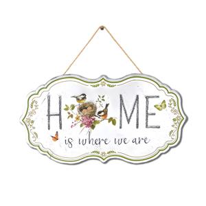 TEMU 1개 나무 장식품 - 꽃과 새가 있는 따뜻한 글꼴, 11.8*5.9인치 크기의 아늑한 홈 데코, 휴일 파티, 벽 장식, 침실 인테리어, 욕실 장식 또는 가족과 친구를 위한 감동적인 선물