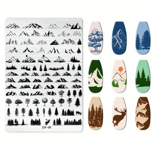 TEMU 1pc 달과 별 네일 아트 스텐실 - 향이 없는, 내구성이 뛰어난 아크릴 디자인으로 오래 지속되는 매니큐어를 만듭니다. 달의 위상 또는 밤하늘 테마에 완벽합니다. 네일 아트 스텐실 | 예술적인 네일 디자인 | 내구성이 뛰어난 네일 아트, 네일 아트 용품