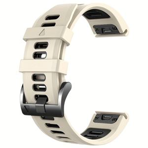 TEMU 26mm 22mm 퀵 핏 투톤 스트랩, Tactix 8/47/51mm / Enduro 3/2 / Descent G2 / Mk3i 51mm / Fenix 8/7/6X Pro/5/5X Plus 호환, Forerunner 970/965/955/Epix Pro 47/51mm / Quatix 7/7 Pro용 소프트 실리콘 스포츠 밴드