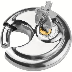 TEMU 1세트, 자물쇠 + 열쇠 두 개 포함, 원형 디스크 패드락 세트 - 사물함, 창고, 헬스장, 울타리용 내구성 강한 보안 잠금장치