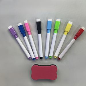 TEMU 8색 지우개 마커 (자석 지우개 포함), 사무실 화이트보드, 캘린더, 냉장고 등에 적합하며 창의적인 휴일 선물로 좋습니다.