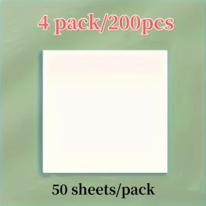 TEMU GDGDSY 투명 스티커 메모 4팩 200매, 3