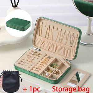 TEMU 21**4.5cm 사이즈의 벨벳 보석 상자입니다. 지퍼가 달려있고, 보석을 보관할 수 있는 대용량 공간을 제공합니다. 탈착식 칸막이 2개가 함께 제공되어 귀걸이, 목걸이, 팔찌를 정리하는 데 적합합니다. , 친구를 위한 훌륭한 선물입니다.