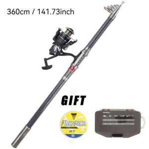 TEMU MINGWO 신형 신룡위 5단 승인된 접지 삽입 캐스팅 로드 라인 베이트 콤비네이션 세트 핸들 로드 스피닝 휠 투피스 세트 낚시 휠 로터리 타이크업 낚시 릴 루어 타입 릴 담수 및 바닷물 범용 해수 방식 부식 방지