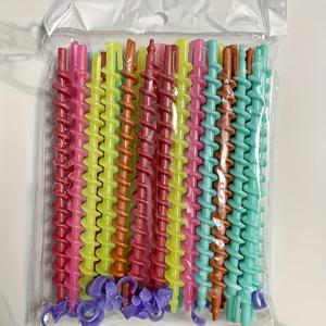 TEMU 26개 혼합 색상 스파이럴 헤어 컬러 세트 - 밝은 핑크, 노랑, 파랑, 녹색 퍼밍 로드, 집에서 또는 살롱에서 패셔너블한 웨이브 및 컬을 연출, 살롱 등급 헤어 컬러 | 재미있는 헤어 추가 | 강력한 헤어 홀드