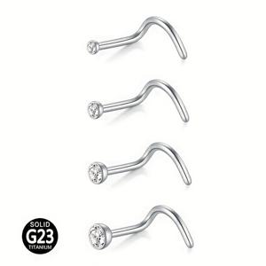 TEMU 4개 G23 티타늄 합금 코스터드, 코링, 피어싱, 저자극성 코스터드, 남성 액세서리, 여성 주얼리, 다양한 사이즈 조합