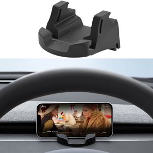 TEMU 2024년형 TESLA 모델 3용 차량용 휴대폰 거치대, 2024년형 TESLA 모델 3 및 2025년형 뉴 모델 Y 추가 호환 실리콘 브래킷