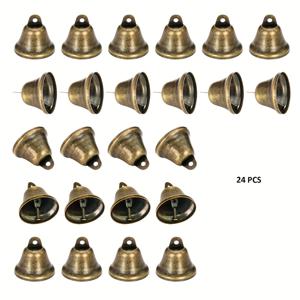 TEMU 24개 48개 공예 벨 징글 벨 크리스마스 빈티지 벨 38mm 소형 벨 만들기 집 개 훈련 도마뱀 벨 결혼식 장식 답례품 공예 크리스마스 트리