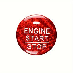 TEMU 혼다 CRV 엔진 스타트/스톱 버튼 커버, 자동차 내부 액세서리, 차량 인테리어 업그레이드용 원버튼 시작 스티커, 고품질 접착 오버레이, 현대적인 카 디자인, 정밀 컷팅, 자동차 애호가를 위한 자동차 장식