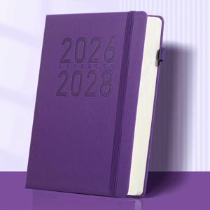 TEMU 2026년부터 2028년까지의 연간 소프트 커버 플래너, 1월부터 12월까지 포함, 탄성 펜 홀더 장착. 스타일리시한 성인 다이어리 엔트리 및 정리를 위한 이상적인 제품, 디자인
