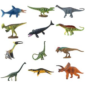 TEMU 리얼한 동물 공룡 모형 12개 세트 (티라노사우루스, 벨로시라프터, 트리케라톱스 포함). 집에서 화분에 심은 녹색 식물을 꾸미거나 책상에 수집품을 전시하는 데 완벽합니다.