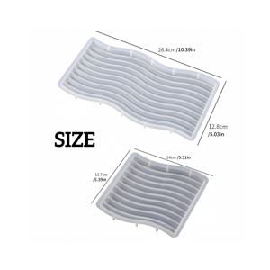 TEMU 플라스터 웨이브 트레이 제작을 위한 실리콘 몰드 2개 세트. 코스터 및 장식품 제작에 이상적입니다. 이 다용도 캐스팅 몰드는 주얼리 트레이 및 테이블 상판 장식과 같은 홈 데코 프로젝트에 적합합니다.