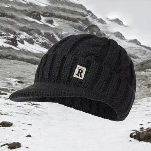 TEMU 남성용 겨울 귀마개 니트 모자, 보온 및 방한을 위한 두껍고 안감 처리된 모델, 겨울철 야외 여행 및 사이클링용