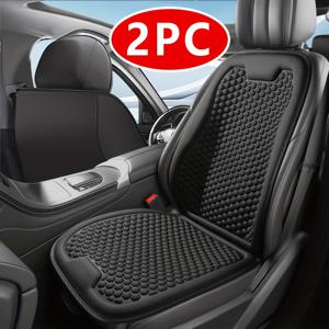 TEMU 2개 세트 여름용 쿨 자카드 자동차 시트 커버 - 통기성 아이스 슬리키 섬유 원단, 비신축성 핏, 쉬운 설치, 4가지 색상 (블랙/그레이/블루/레드), 차량 내부 업그레이드, 내구성 있는 카시트 액세서리