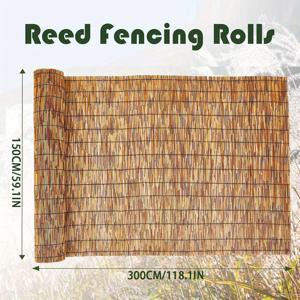 TEMU 리드 스크린 빈티지 야외 프라이버시 배리어 - 정원 파티오 발코니 실내/외 그늘 장식 울타리 - 러스틱 스타일 휴일 장식, 설치 용이, 정원 장식, 자연스러운 외관, 장식 울타리, 홈 데코레이터