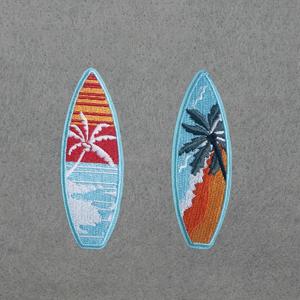 TEMU 서핑, 해변 테마에 이상적인 서핑보드 패치 2개 세트, 다리미 부착, 재킷, 티셔츠 및 가방에 적합한 자수 패치