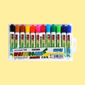 TEMU 12색 지울 수 있는 화이트보드 마커(전문가용 화이트보드/블랙보드 쓰기 도구), 대용량 잉크, 오래가는 글쓰기, 저냄새, 빠른 건조 - 사무실 회의, 캘린더 보드, 냉장고 자석, 메모 작성에 적합 (12팩)