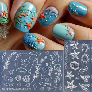 TEMU 2개/세트, 바다 테마 실리콘 네일 아트 몰드 - 부채꼴, 별모, 상어, 조개 등 | 내구성 좋은 네일 아트 제작, 휴대폰 케이스 장식, 레진 제품 몰드, 쉬운 분리 디자인, 네일 아트 용품, 장식용 네일 아트, 귀여운 디자인