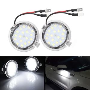 TEMU 차량 LED 백미러 사이드 미러 라이트 풀듀 라이트 2개 세트, Ford Edge, Mondeo MK5, Fusion Gen, Flex SEL, Explorer, Everest, Expedition, Taurus, F150, Range, Mustang King Ranch, Lincoln LS, MKX, MKT, MKS, MKZ 호환