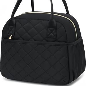 TEMU 요벤키 여성용 이지런치백, 보온식품가방, 쿨러형 도시락통, 퀼팅디자인의 재사용 토트백 (음식과 직접적인 접촉 금지), 사무실/학교/여행/피크닉에 최적화된 컴팩트한 이지컨테이너