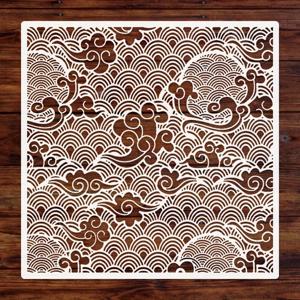 TEMU 스텐실 - 재사용 가능한 스텐실, 크기 11.81X11.81인치, 페인팅, 스크랩북, 데코파주, 대형 벽 디자인, 홈 , 가구 프로젝트 및 복도 및 바닥을 위한 창의적인 시도에 적합