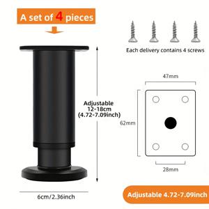TEMU 소파, 커피 테이블, 침대, 캐비닛, TV 스탠드용 조절식 받침대