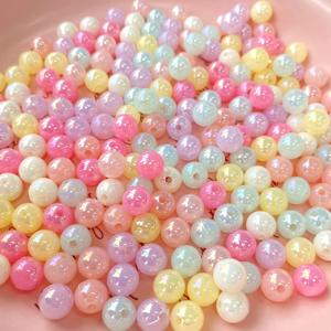 TEMU 6mm 800개/8mm 350개/10mm 160개 | 젤리 AB 코팅 스페이서 | 레이어드 주얼리 제작용 개별 포장 공예 키트(세 가지 사이즈 비즈 세트)