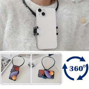 TEMU 넥/체스트 마운트 폰 홀더 - 조절 가능한 스트랩, 스마트폰용 핸즈프리 디자인, 영상 통화, 게임, 블로깅에 안정적, 원버튼 설치 - 콘텐츠 크리에이터 및 일상 사용에 이상적, 내구성 있는 소재, 폰 액세서리, 쉽게 확인 가능, 스타일리시한 액세서리, 안전한 그립, 아웃도어 애호가용