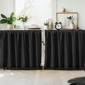 TEMU 모던 프렌치 스타일 단색 레이스 반투명 커튼 1개. 주방, 식당, 침실, 서재, 욕실, 지하실, 캐비닛, 신발장, TV 캐비닛 및 호텔과 같은 다양한 환경에 적합합니다.