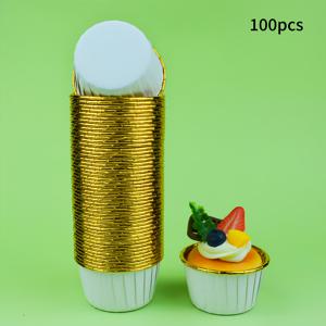 TEMU 식품 등급 케이크 종이컵 100개, 내유성, 두꺼운 케이크 홀더, 고온 내성 일회용 종이 컵케이크 홀더, 휴일, 생일, 캠퍼스, 파티 장식용