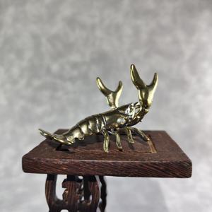 TEMU 황동 장식용 대형 새우 조각상