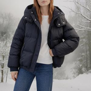 TEMU 한국 스타일 루즈핏 캐주얼 패션 후드 다용도 여성 가을 겨울 숏 재킷