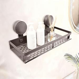 TEMU 흡착식 스토리지 랙, 무드릴링 욕실 정리대, 샤워 랙, 30cm 길이 욕실 랙 - 벽걸이형, 공간절약형, 샴푸, 컨디셔너, 화장품용 샤워 랙