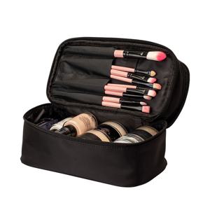 TEMU 대용량 2단 메이크업 가방, 휴대용 메이크업 핸드백, 다기능 네일 아트 및 자수 도구 보관 케이스