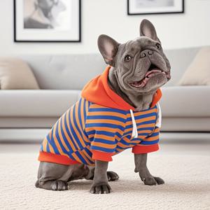 TEMU 불독 강아지용 클래식 스웨터, 펄로버 점퍼, 겨울 강아지 후드 스웨트셔츠, 따뜻한 강아지 스웨트셔츠, 불독 남아 여아 코트 의류, 강아지 코스튬