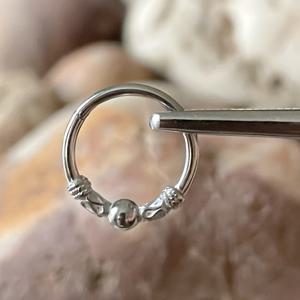 TEMU 1개 빈티지 스테인리스 스틸 코 뱀띠 - 힌지 중간막 후프 - 남녀 공용 헬릭스 데이스 카르티지 콘치 피어싱 뱀띠
