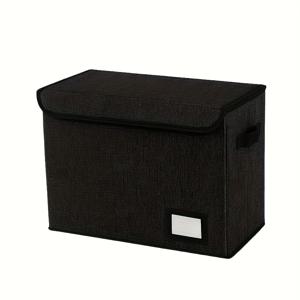 TEMU 접이식 만화책 보관함 - 린넨 소재, 튼튼한 접이식 정리함, 컬렉션용 선물 상자, 만화 160-180권 수납 가능