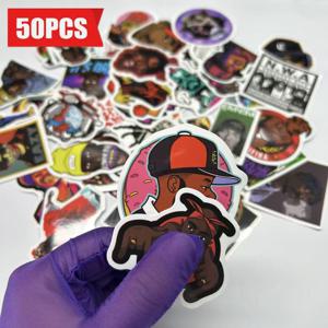 TEMU 힙합 컬처 애호가를 위한 힙합 싱어 스티커 50/100개입, 록 음악의 유산, 프로젝트를 위한 독특한 수집용 선물, 컴퓨터, 태블릿, 휴대폰, 물병 등에 적합.