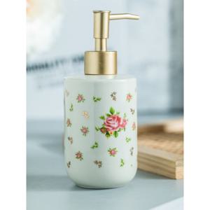 TEMU 세라믹 재질의 320ML 빈티지 로즈 로션 용기 1개입. 리필 가능한 펌프 디스펜서 디자인. 비누, 샴푸, 샤워 젤, 비누, 주방, 욕실 로션 등 다양한 액체에 적합합니다. 호텔에서 사용하기에 이상적입니다.