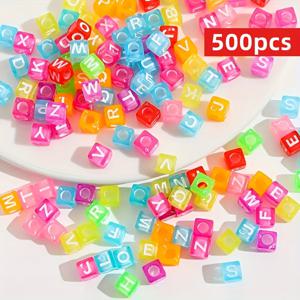 TEMU 목걸이 및 팔찌를 만드는 데 적합한 큐빅 모양의 아크릴 비즈 500개 (6*6mm). 이 대형 구멍 사각 비즈는 루즈 비드 프로젝트, 팔찌, 키 체인 및 수제 주얼리 제작에 완벽합니다.