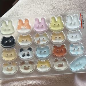 TEMU 동물 테마 재봉 버튼 세트, 수공예 저널을 위한 창의적인 추가, 고품질 장식 재료, 수제 프로젝트를 위한 속이 빈 입체 장식