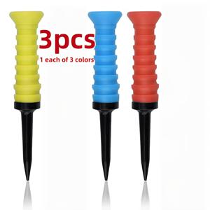 TEMU 3개 신형 스타일 골프 스트레치 볼 티, 클럽 및 티박스 손상 없음, 아이언 및 우드 클럽 티샷용 골프 베이스