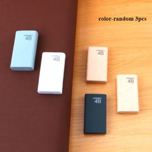 TEMU 아트프로 4B 고품질 PVC 고무지우개 3개 세트, 직사각형, 미술, 학교, 사무용 문구용품