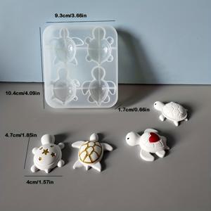 TEMU 하트 거북이 실리콘 몰드 공예용 - 시멘트, 석고, 점토에 적합, 홈 데코 또는 선물, 수제 공예, 공예 용품, 거북이 장식에 이상적