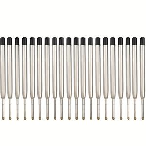 TEMU 파커 펜용 0.7mm 중간펜촉 볼펜 리필 20개입, 필기용 메모 필기용 사무용품, 블루 레드 블랙 색상
