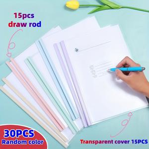 TEMU 30개 풀아웃 파일 폴더 세트, 풀아웃 파일 칸막이 15개 및 투명 커버 15개 포함, 삼각형 풀탭. A4 및 레터 사이즈 용지, 파일 폴더, 투명 풀아웃 책 표지, 종이 파일 폴더, 루스리프 바인더, 슬라이드아웃 이력서 폴더, 파일 폴더, 루스리프 바인더, 보고서 커버, 파일 잭켓에 적합