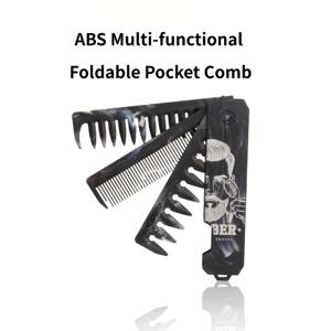 TEMU [2가지 스타일링 선택] 남성용 접이식 헤어 빗, 미세 & 넓은 이빨 포켓 빗, 여행 및 일상 그루밍용 스타일링 빗, 머리카락, 수염 또는 콧수염 빗질
